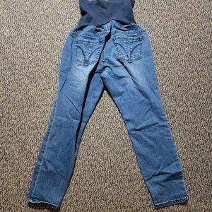 INDIGO BLUE SECRET FIT BELLY SUPER STRETCH SKINNY MATERNITY JEANS SIZE LARGE